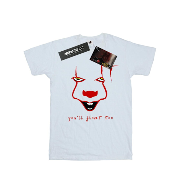 It Dam/Damer Pennywise Float Bomull Boyfriend T-Shirt 3XL W White 3XL