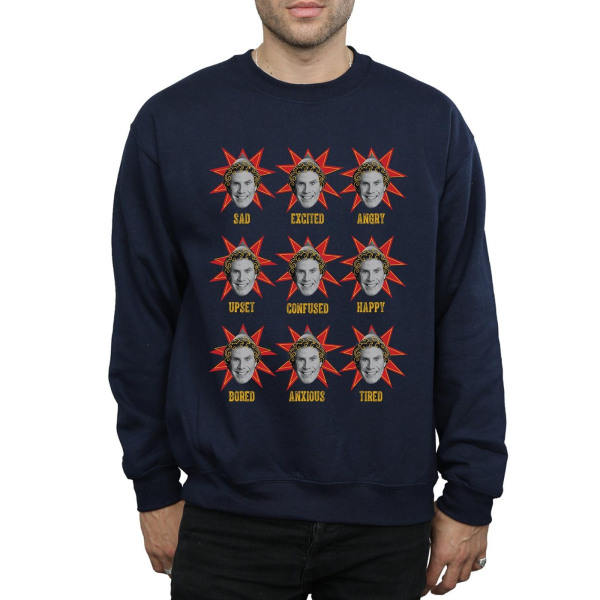 Elf Mens Buddy Moods Sweatshirt XL Marinblå Navy Blue XL