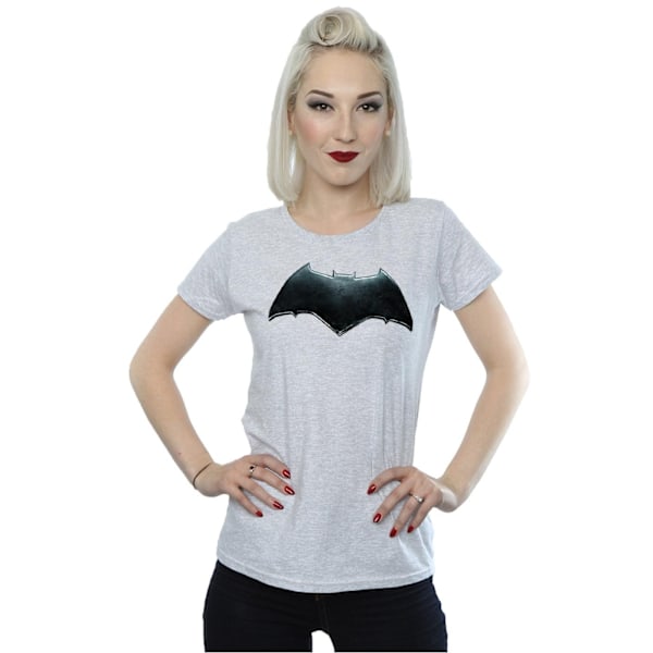 DC Comics Dam/Kvinnor Justice League Film Batman Emblem Bomull T-shirt Sports Grey L