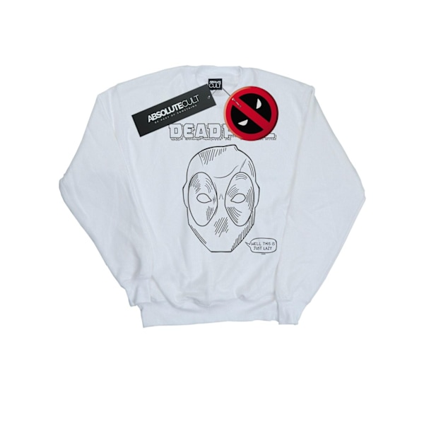 Marvel Womens/Ladies Deadpool This Is Just Lazy Sweatshirt L Wh White L