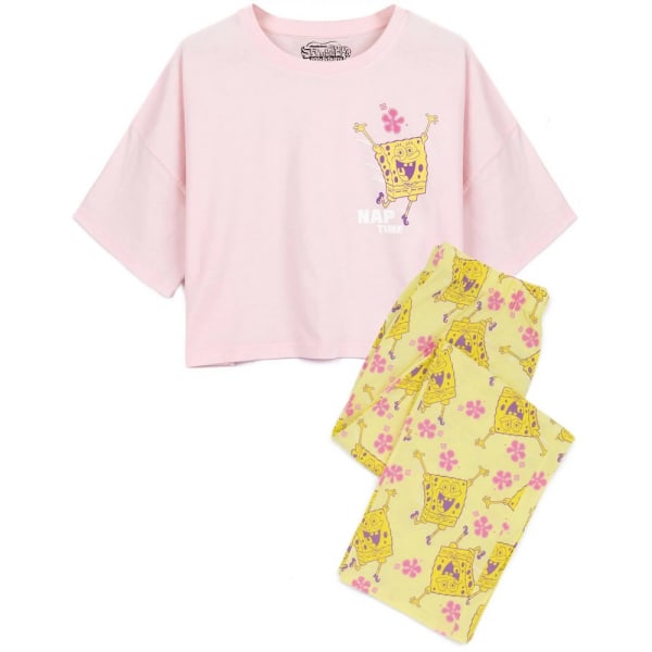 SpongeBob SquarePants Dam/Dam Nap Time Long Pyjamas Set L Pink/Yellow L