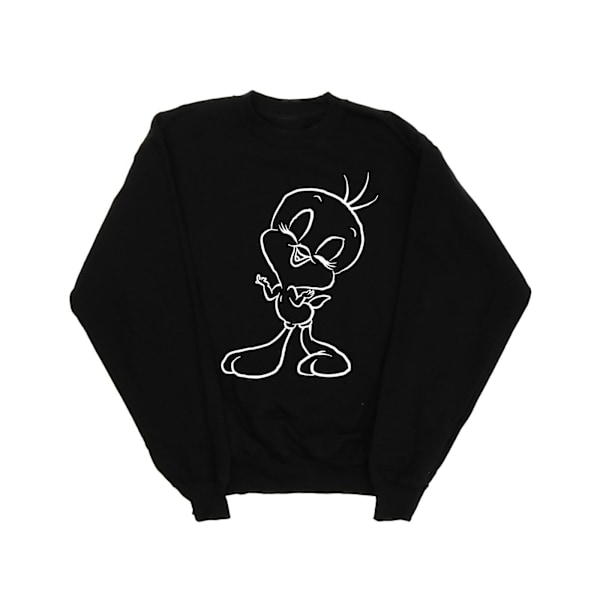 Looney Tunes Tweety Pie Outline Sweatshirt för män 4XL Svart Black 4XL