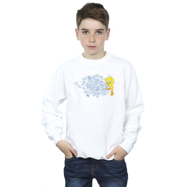 Looney Tunes Boys ACME Doodles Tweety Sweatshirt 12-13 år Wh White 12-13 Years