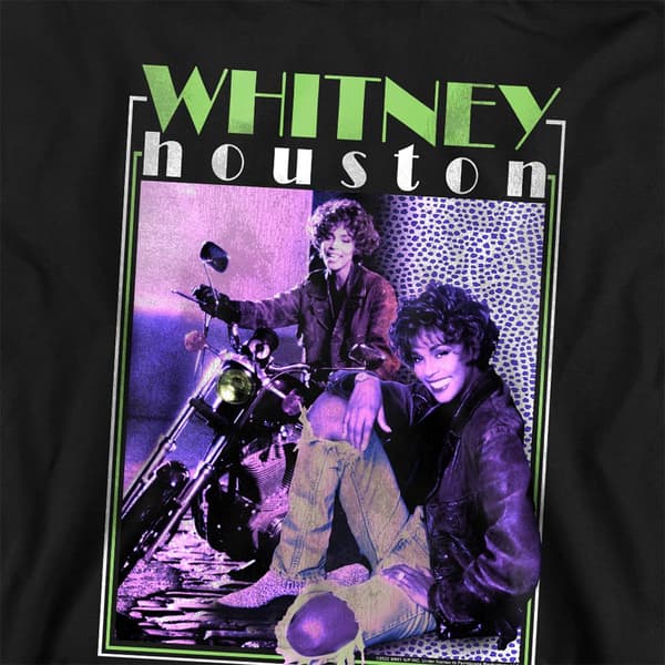 Whitney Houston Barn/Barn Motorcykel Pullover Hoodie 9-11 År Black 9-11 Years