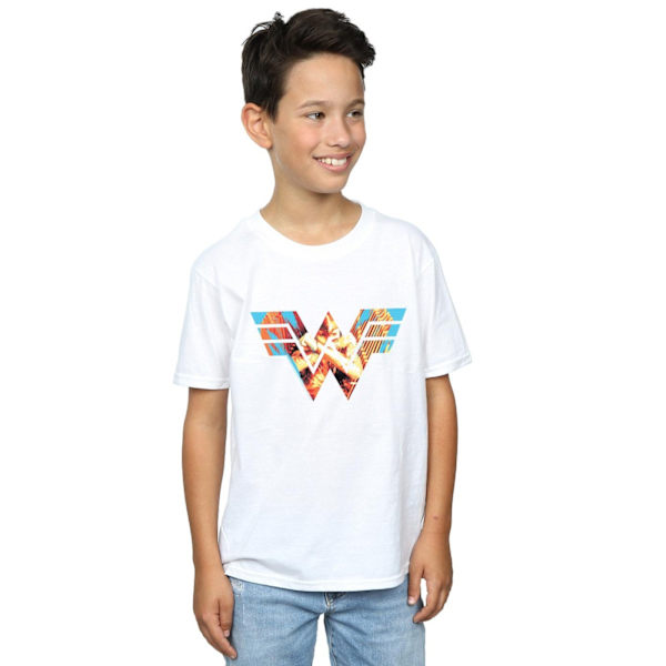 DC Comics Boys Wonder Woman 84 Symbol Crossed Arms T-Shirt 12-1 White 12-13 Years