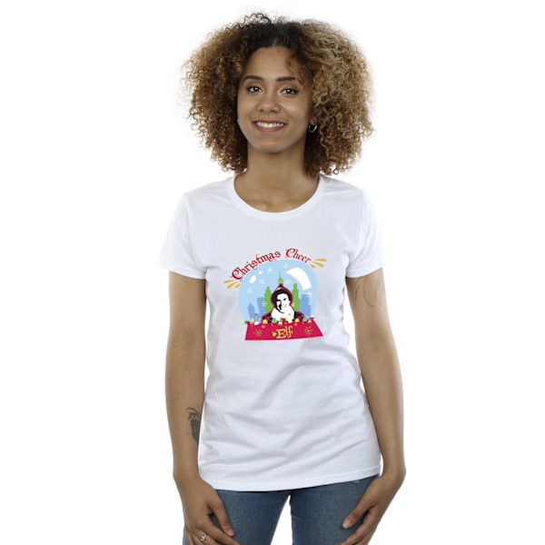 Elf Dam/Damer Jul Snöglob Bomull T-shirt XXL Vit White XXL