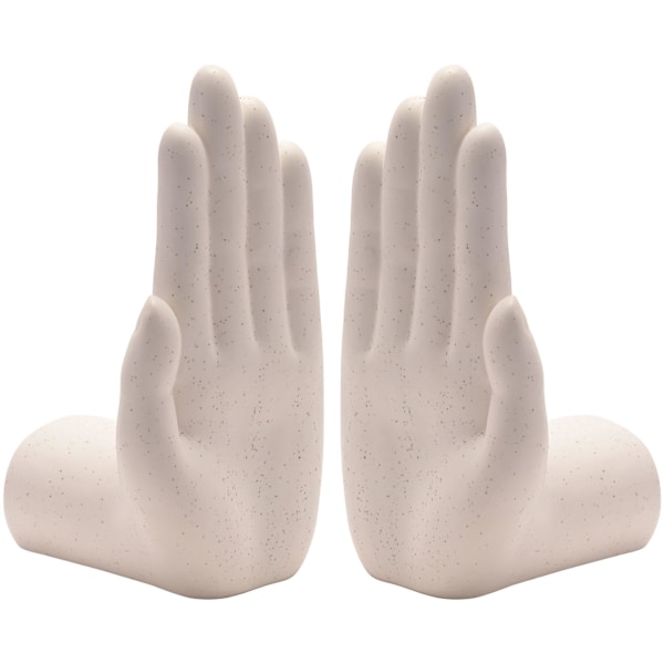 Hestia Set med 2 Bokstöd Keramikhänder One Size Vit White One Size
