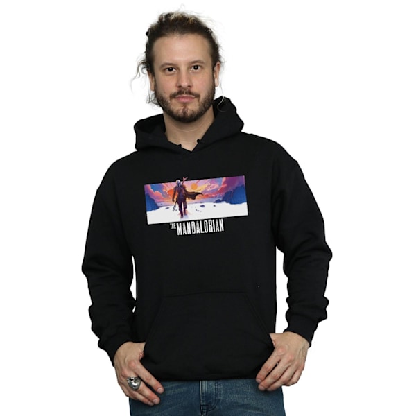 Star Wars Herr The Mandalorian Landscape Hoodie XL Svart Black XL