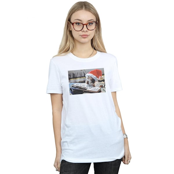 Gremlins Dam/Damer Mogwai Julhatt Bomull Boyfriend T- White M