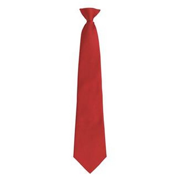 Premier Mens Fashion ”Colours” Work Clip On Tie One Size Röd Red One Size