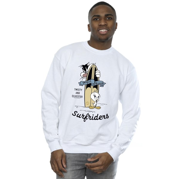 Looney Tunes Herr Tweety och Sylvester Perfect Waves Sweatshirt White 5XL