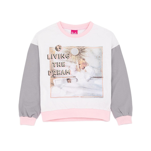 Barbie Girls Living The Dream Fleece Pyjamas Set 9-10 År Vit White/Grey/Pink 9-10 Years