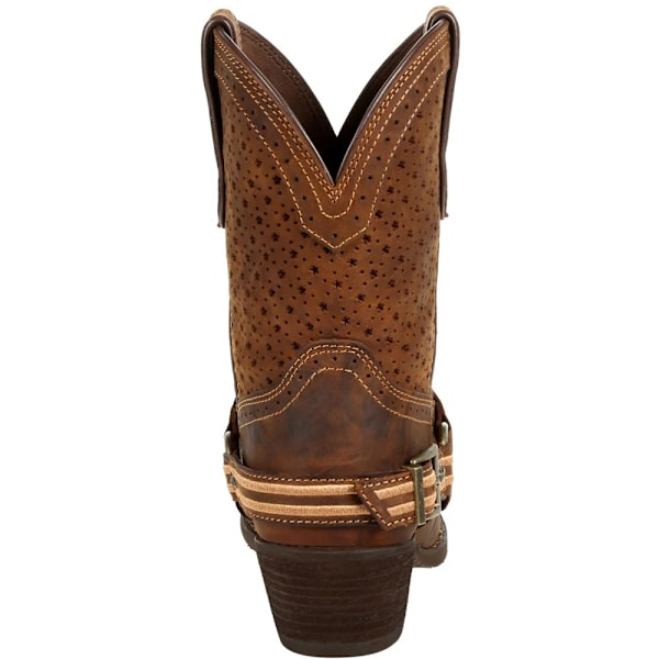 Durango Dam/Damer Crush Shortie Cowboy B i Fullnarvläder Bomber Brown 6 UK