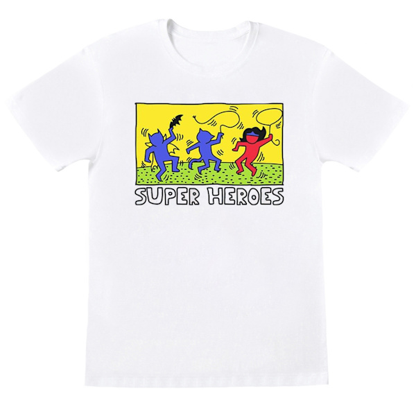 DC Comics Girls Batman Pop Art Bomull T-shirt 7-8 år Vit White 7-8 Years