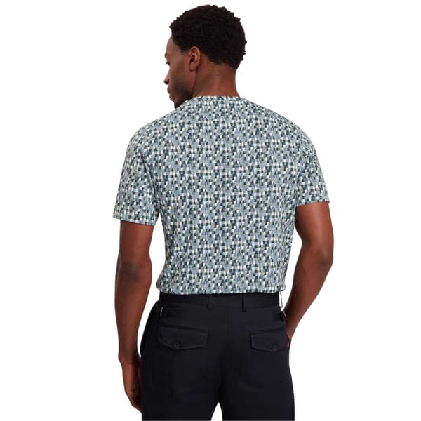Ted Baker Herr Geo Abstract Regular T-Shirt M Himmelsblå Sky Blue M