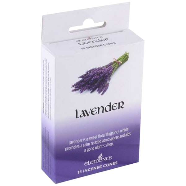 Elements Lavender Rökelse Koner (Låda Med 12 Paket) En Storlek Lila Purple One Size