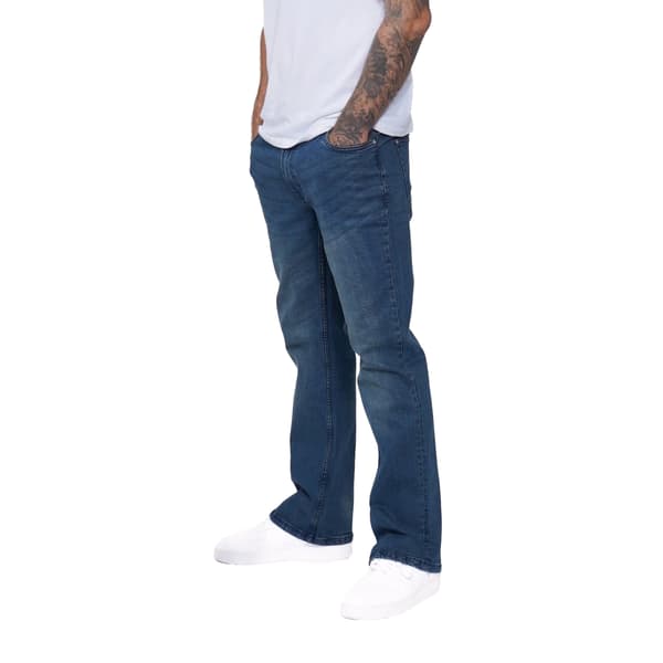 Firetrap Herr Tokyo Bootcut Jeans i Bomull 32L Blå Tvätt Blue Wash 32L