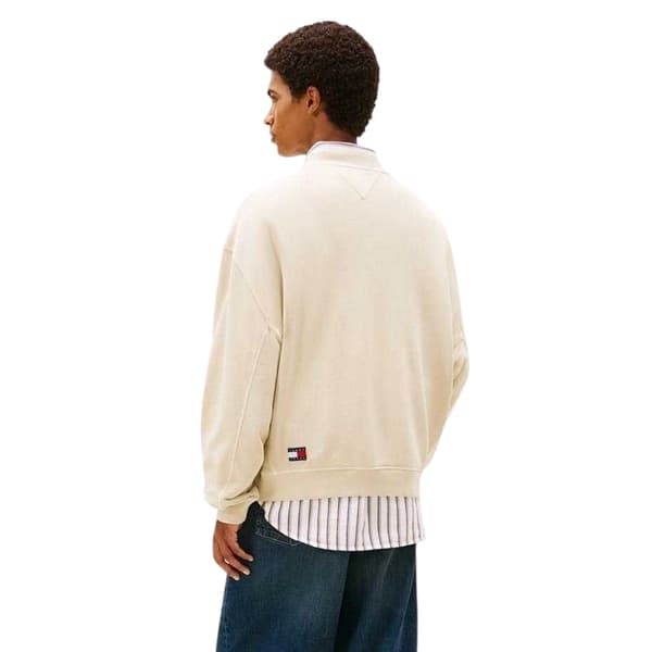 Tommy Jeans Herr Tröja med broderad logotyp L Sand Sand L