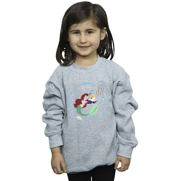Disney Girls The Little Mermaid Läser En Bok Sweatshirt 7-8 År Sports Grey 7-8 Years