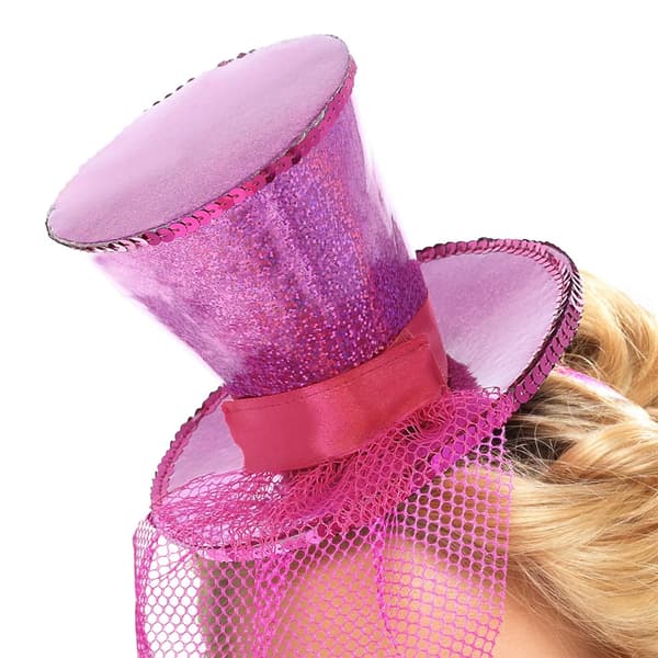 Fever Cylinderhatt Maskeradhårbåge One Size Rosa Pink One Size