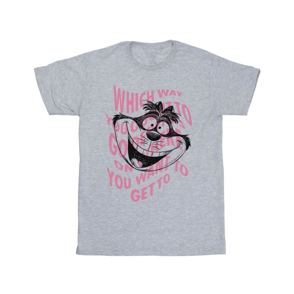 Disney Boys Alice In Wonderland Chesire Cat T-Shirt 5-6 År S Sports Grey 5-6 Years