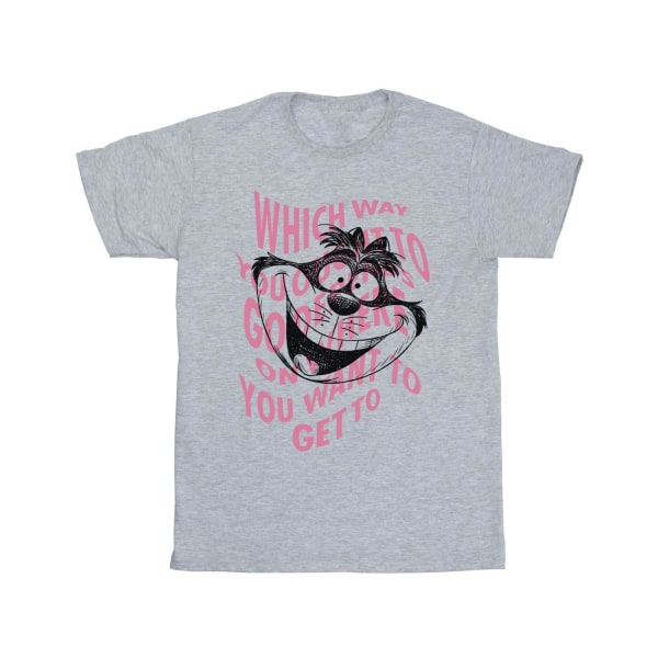 Disney Boys Alice In Wonderland Chesire Cat T-Shirt 7-8 År S Sports Grey 7-8 Years