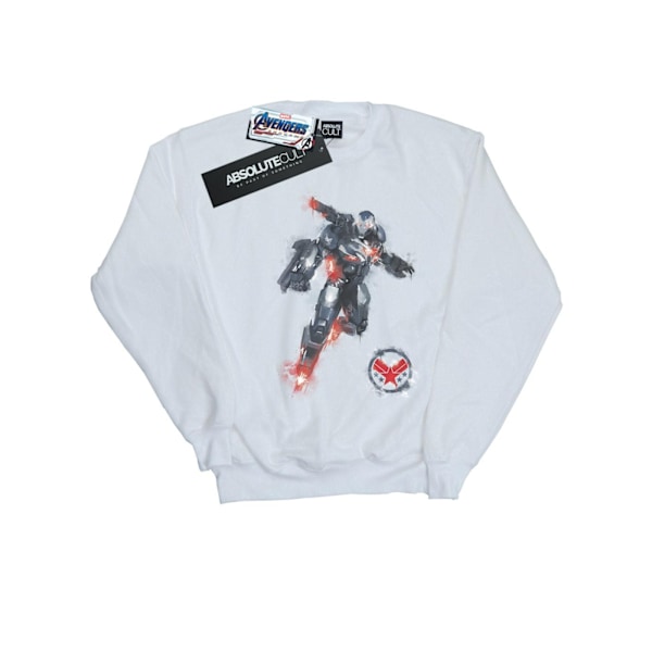 Marvel Girls Avengers Endgame Målad War Machine Sweatshirt 12 White 12-13 Years