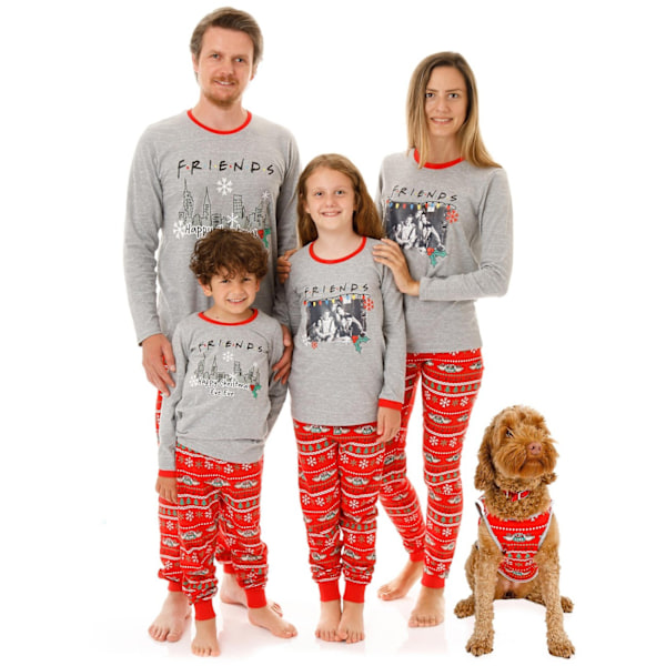 Friends Dam/Damjulklapp Lång Pyjamas Set M Röd Red M