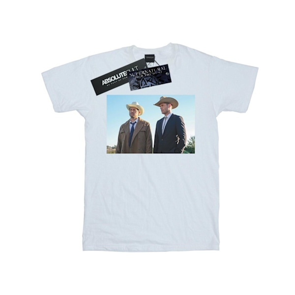 Supernatural Dam/Kvinnor Stetson Boys Bomull Boyfriend T-Shir White M