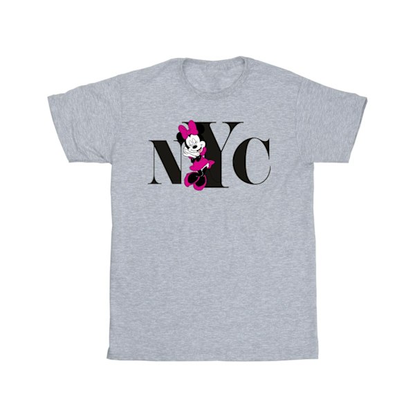 Disney Girls Minnie Mouse NYC Bomull T-shirt 5-6 År Sports G Sports Grey 5-6 Years