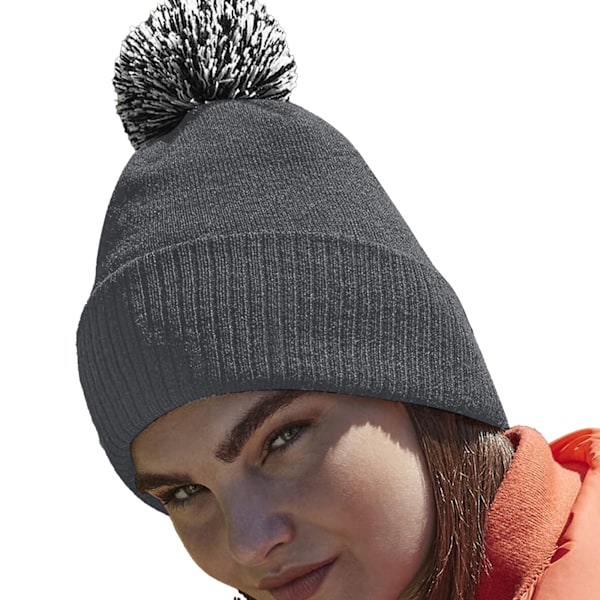 Beechfield Snowstar Recycled Beanie One Size Graphite Grey/Ligh Graphite Grey/Light Grey One Size