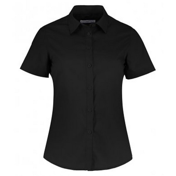 Kustom Kit Dam/Dam Short Sleeve Tailored Poplin Shirt 26 Black 26