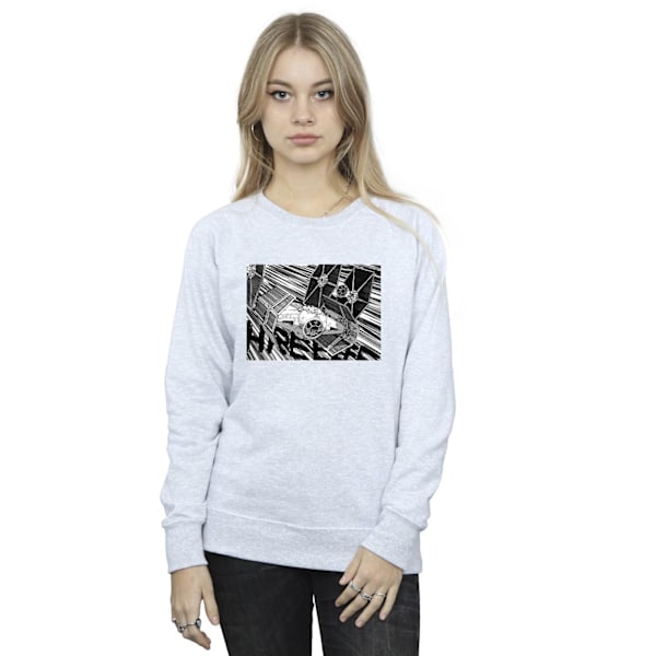 Star Wars Damkläder/Dam Anime Plane Sweatshirt XXL Sports Grey Sports Grey XXL