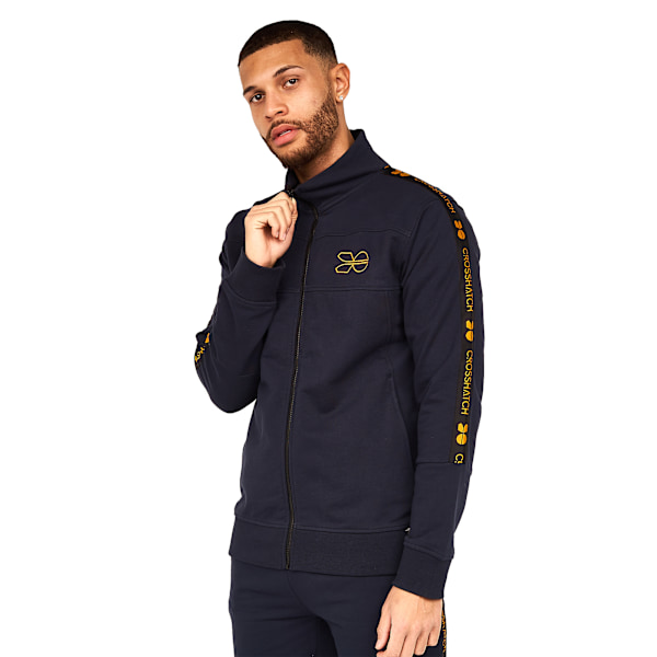 Crosshatch Mens Trackside Full Zip Jacket XL Marinblå Navy XL