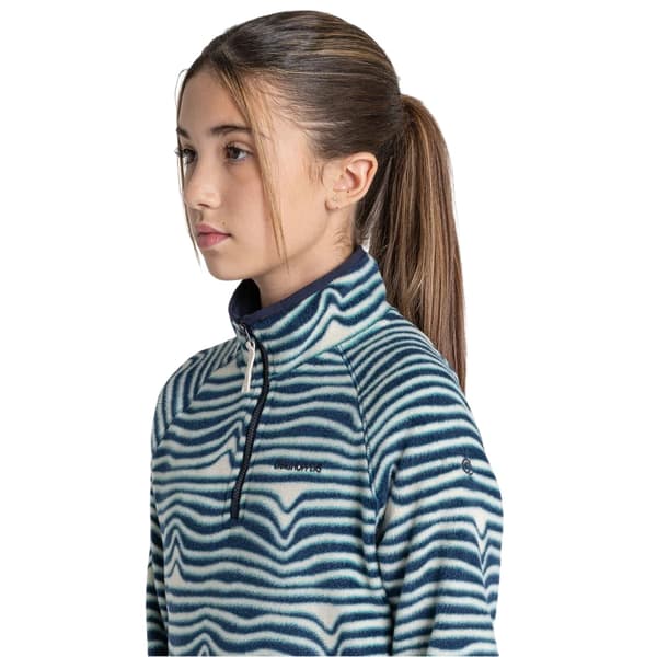 Craghoppers Barn/Kids Kai Wave Zip Neck Regular Sweatshirt Poseidon Blue 5-6 Years