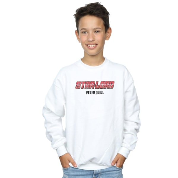 Marvel Boys Star Lord AKA Peter Quill Sweatshirt 7-8 år Vit White 7-8 Years