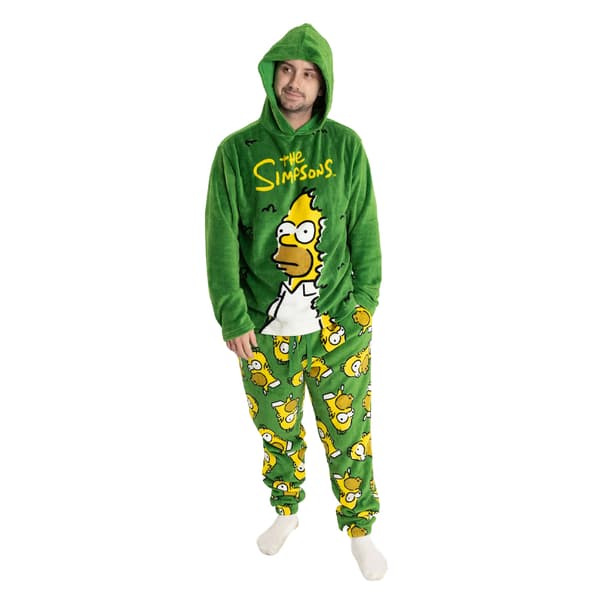 The Simpsons Herr Homer Simpson Lång Pyjamas Set M Grön Green M
