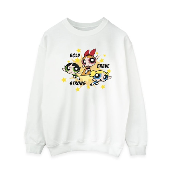 Powerpuff Girls Dam/Dam Tjejer Modig Modig Stark Tröja White XXL