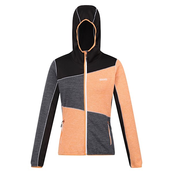 Regatta Dam/Kvinnor Walbury VI Marl Full Zip Fleecejacka 14 Apricot Crush/Black 14 UK