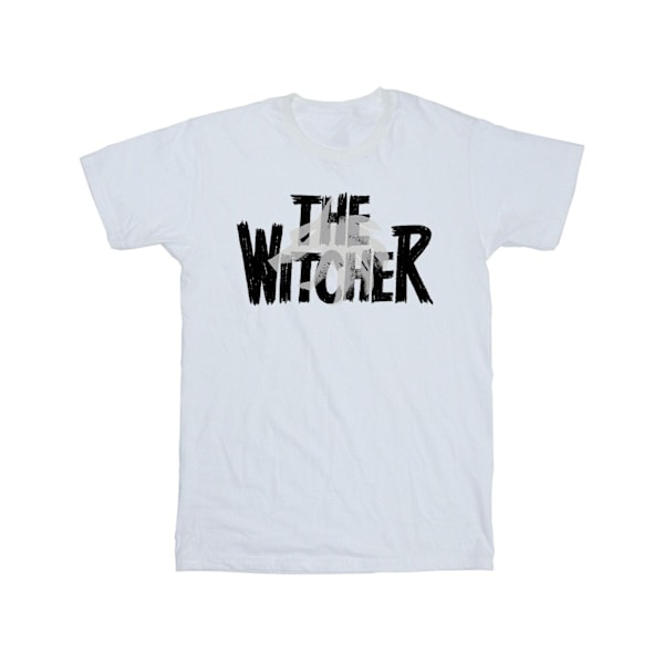 Netflix The Witcher Wolfhead Witcher T-shirt för män, 4XL, vit White 4XL