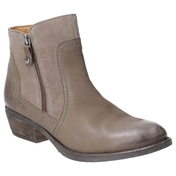 Hush Puppies Dam/Dam Läder Isla Zip Up Ankel Boot 8 UK Khaki 8 UK