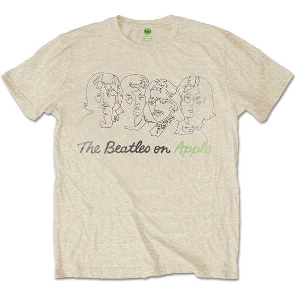 The Beatles Unisex Adult On Apple Faces T-Shirt XXL Sand Sand XXL