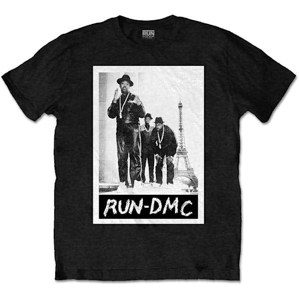 Run DMC Unisex Vuxen Paris Fotografi Bomull T-shirt XXL Svart Black XXL