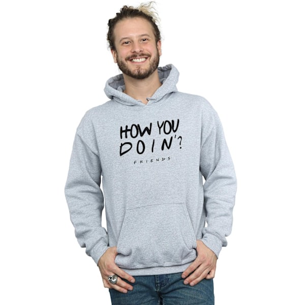 Friends Mens How You Doin? Hoodie L Sports Grey Sports Grey L