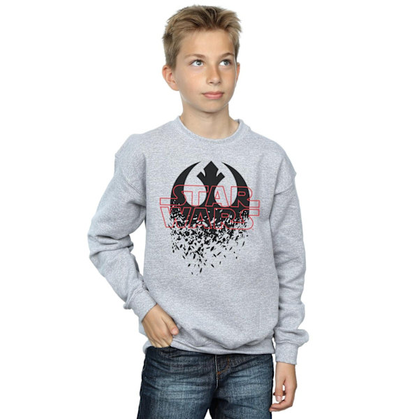 Star Wars The Last Jedi Shattered Emblem Sweatshirt för pojkar 12-13 år Sports Grey 12-13 Years