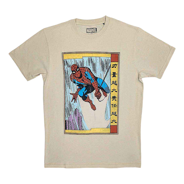 Spider-Man Unisex Vuxen Japansk T-shirt M Sand Sand M