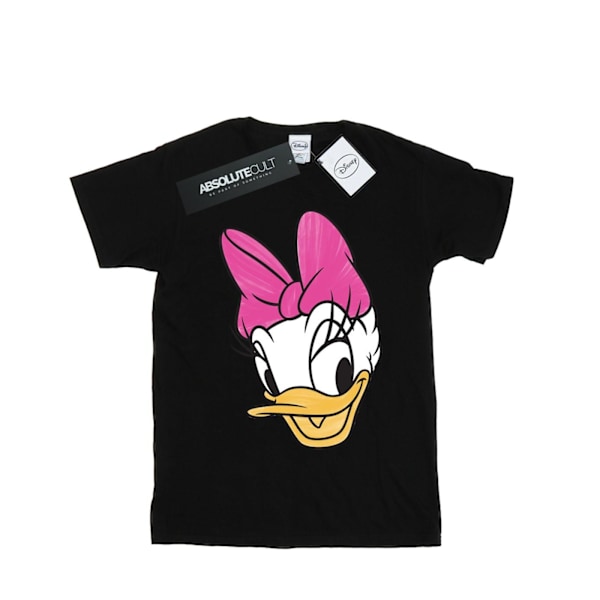 Disney Womens/Ladies Daisy Duck Head Painted Cotton Boyfriend T Black S