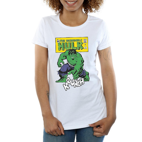Hulk Krunch bomullströja för damer/kvinnor M vit White M
