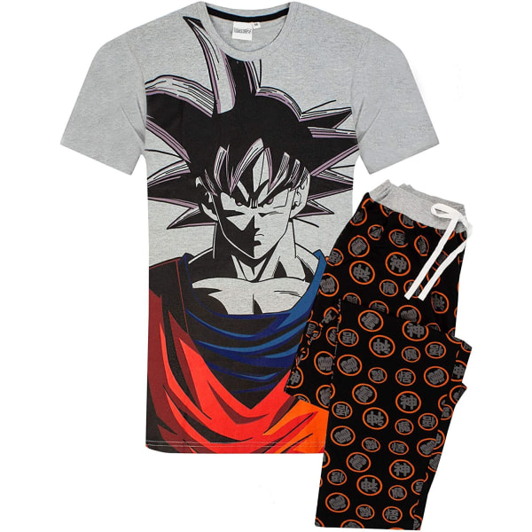 Dragon Ball Z Herr Goku Long Pyjamas Set S Grå/Svart/Röd Grey/Black/Red S