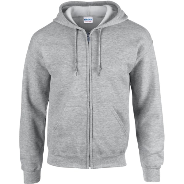 Gildan Heavy Blend Unisex Vuxen Full Zip Sweatshirt Top Sport Grey M